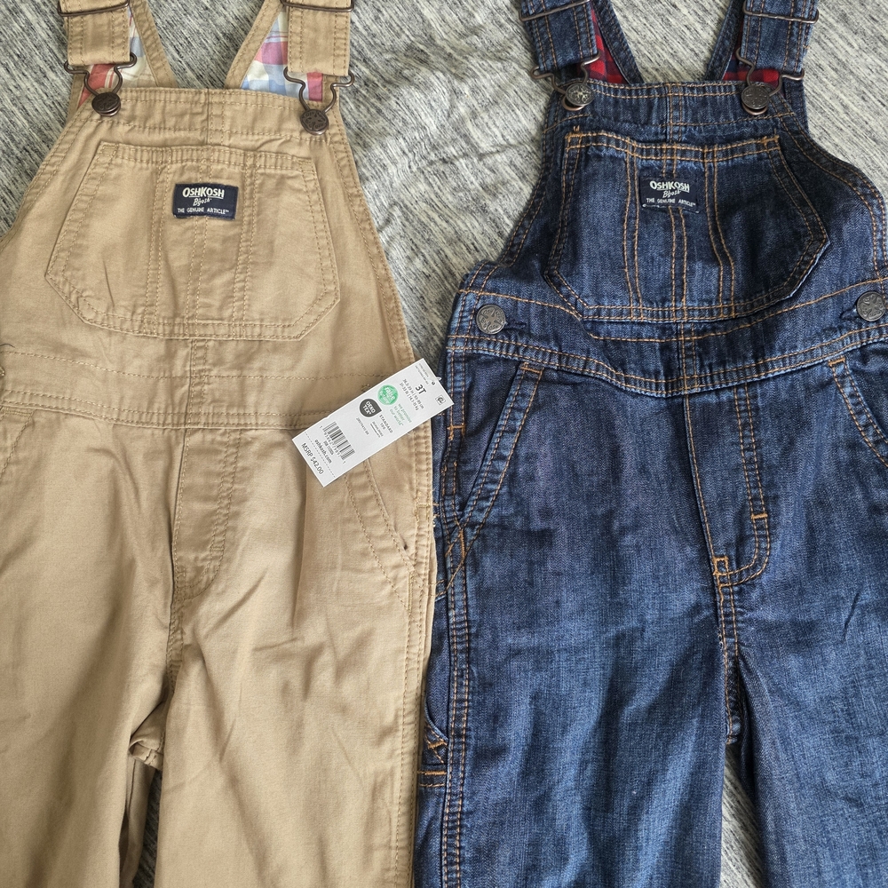 OshKosh B'gosh Tan and Blue Kids One Pieces